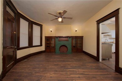 DINING ROOM - Features another tiled fireplace fla