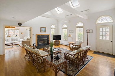 Great light and woodburning fireplace