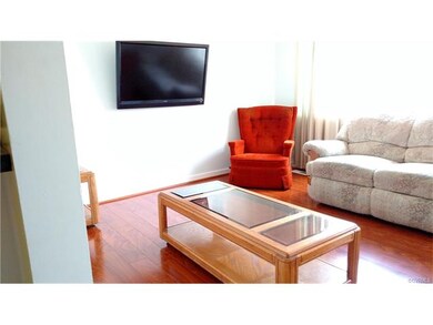 Living room with new laminate flooring