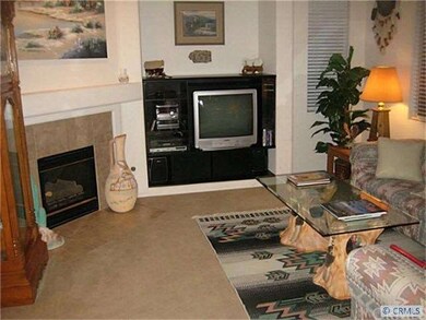 Cozy family room with gas log fireplace