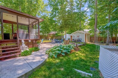View of yard featuring a stamped concrete patio, a