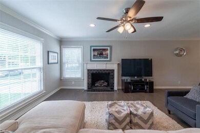 Gas fireplace in the living room.