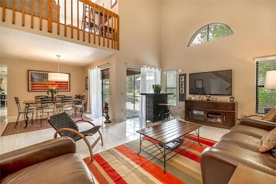 Living room and dining room