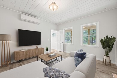 Virtually staged living room