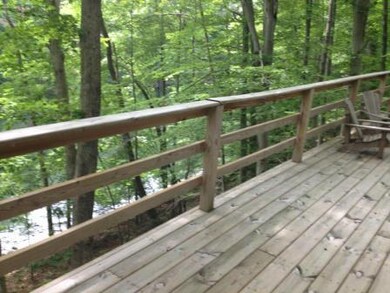 Deck overlooking lake