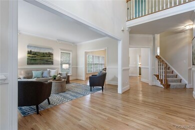 Living room featuring light hardwood / wood-style