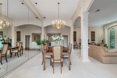 View of dining room and wet bar.