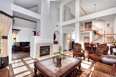 Living room has a two way fire place that you can 