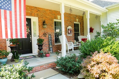 Inviting covered front porch