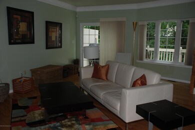 Living Room with Sliders to Deck