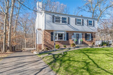 View of front of house with a front lawn