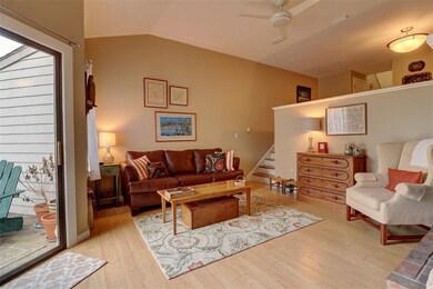 Sunfilled Living Room Opens to Back Patio