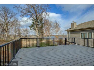 The large, composite deck off of the kitchen is pe