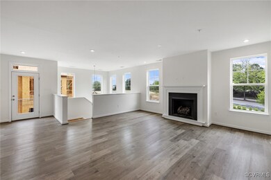Actual home does not have a fireplace.