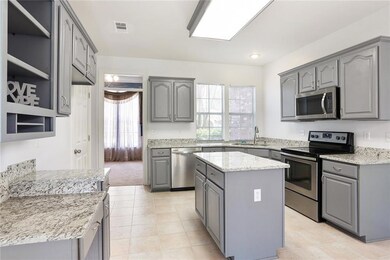 Newly renovated kitchen with granite counter tops