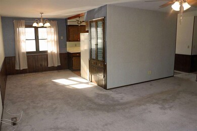 View of the Dining Room and kitchen from the livin