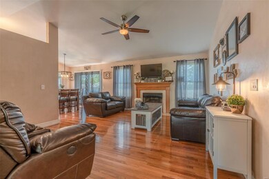 Beautiful living space with hard wood floors