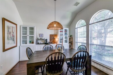 Dining room featuring dark hardwood / wood-style f