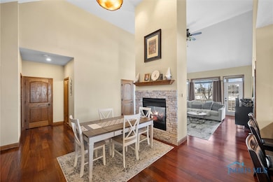 Two sided glass fireplace