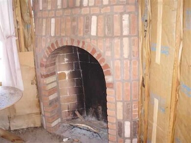 fireplace in the cabin