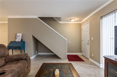 View towards the front door and staircase to the 3