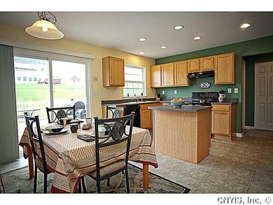 Kitchen. Open Eat In Kitchen gives you a view of t
