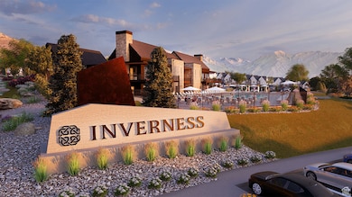 Community / neighborhood sign with a mountain view, a lawn, and a residential view