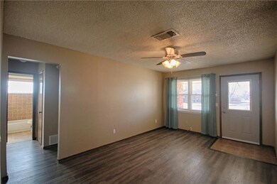 brand new flooring in living room and hallway