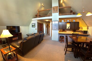  Living room featuring high vaulted ceiling