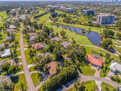 Aerial view of neighborhood