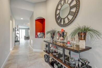 Foyer leads into the open floor plan