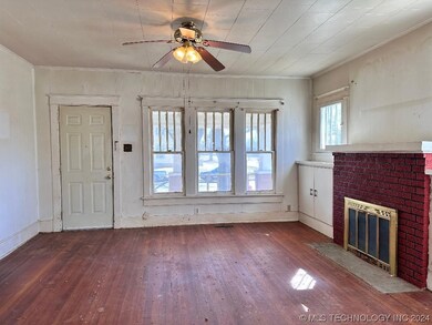 Living room with fireplace