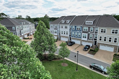 Aerial view of residential area