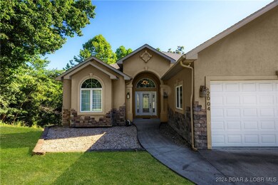 Dramatic front entrance to home