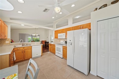 An inviting kitchen with pantry.
