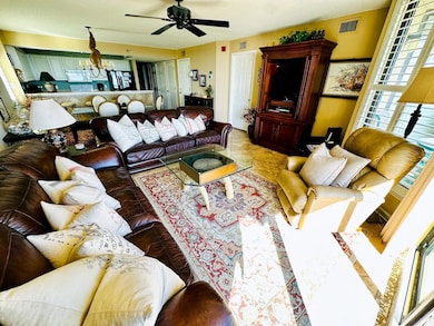 Living room with plenty of natural light and ceili
