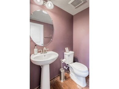 Powder room on main level.