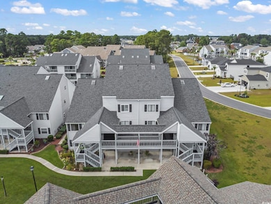 Aerial perspective of suburban area