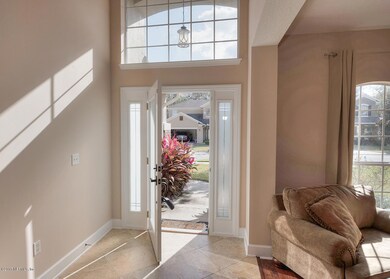 Leaded glass door