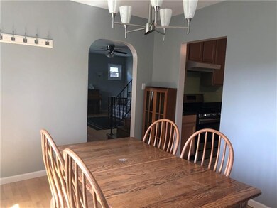 Dining room is flooded with natural light