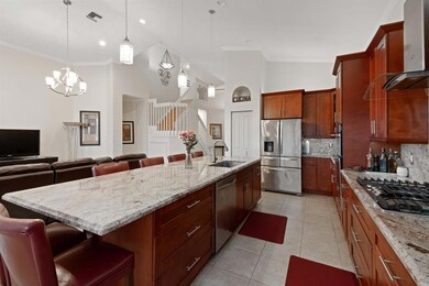 Custom kitchen with gas range