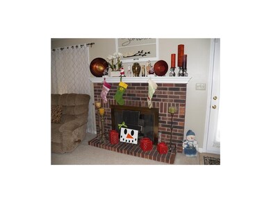 Mason Fireplace with Gas Logs!