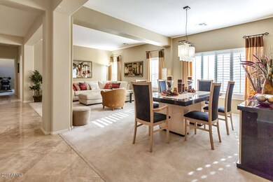 Dining area in the living room