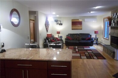 View from the kitchen to the family room