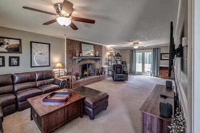 Spacious and light-filled Living Room with wood br