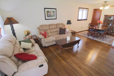 Gleaming refinished hardwood floors
