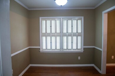 Dining room w/ plantation shutters