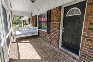 Exterior space with a porch