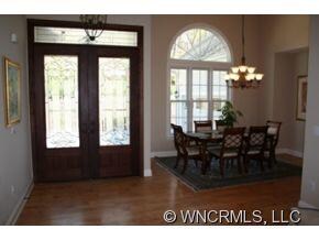 Foyer and view of dining room