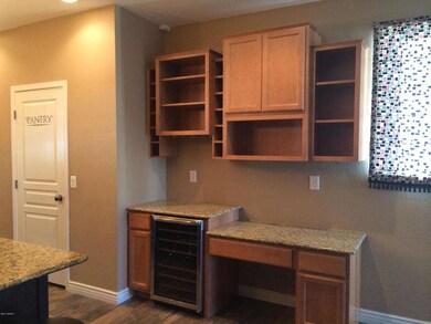 Desk and wine bar